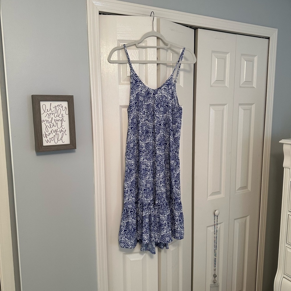 Buenos Ninos Blue & White Dress View 2